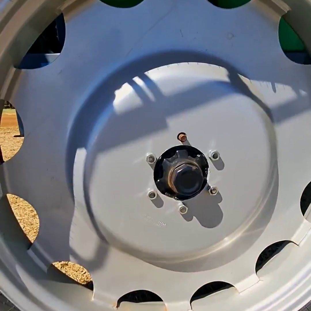 The 11.2 x 36 row-crop wheel on the Demeter sprayer